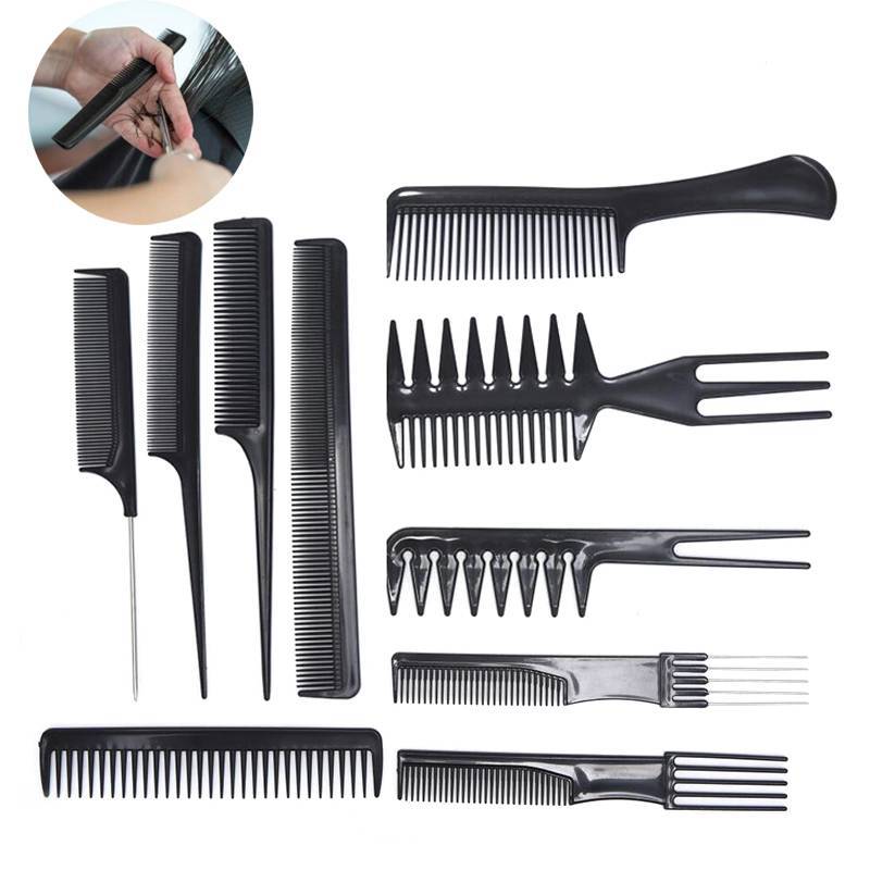 [lovego] 10 Unidades De Estilo De Cabelo b Conjunto De Salão Profissional Barbeiros Antiestáticos BR