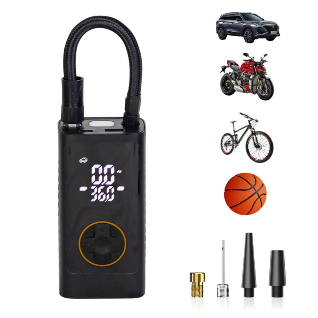 Mini Compressor De Ar Portátil Bomba Recarregável Digital USB Calibrador De Pneus Carro Moto Bicicleta