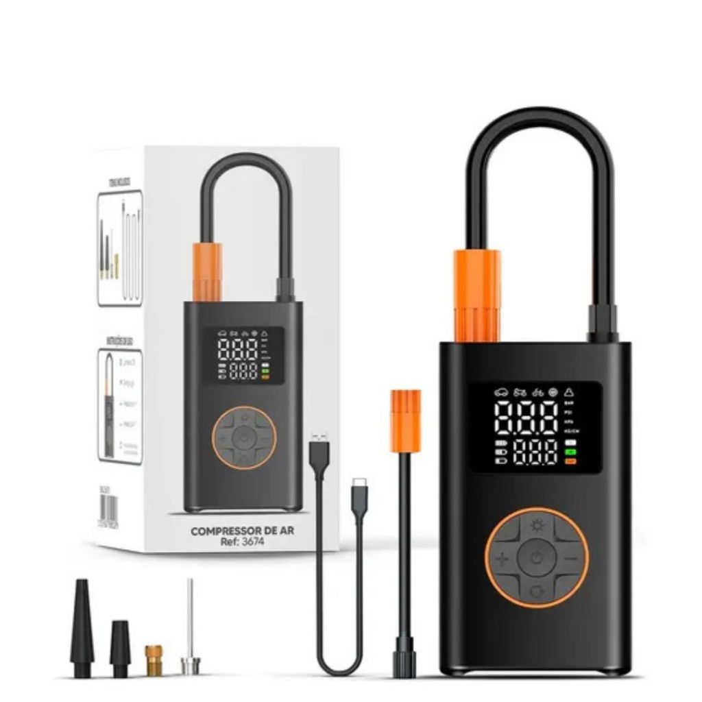 Portable Digital Air Compressor Usb Rechargeable 12v