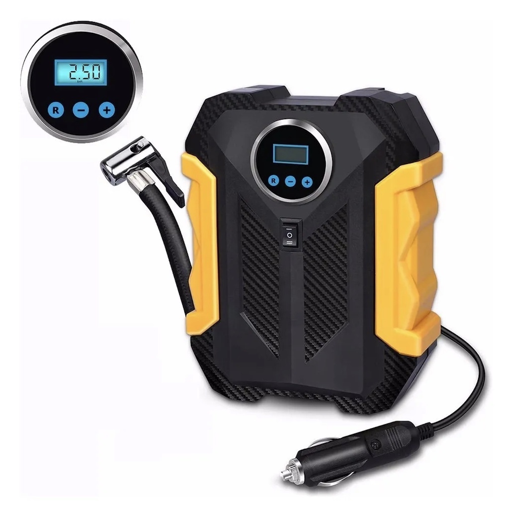 Calibrador De Pneus Portátil Digital Compressor Ar 150pis 80W 16500R/Min