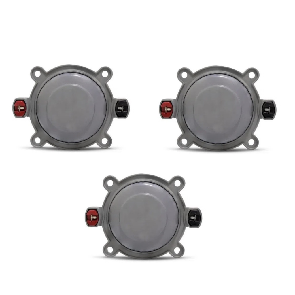 Kit 3 Reparo para Driver MusicAll 4550-TI 90W RMS 8 Ohms Diafragma Titânio Cor Cinza