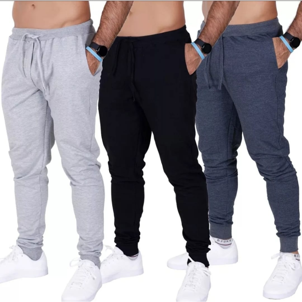 Calça Moletom Abrigo Sportswear Estampado Inverno Casual Esporte Academia com Bolso na Frente
