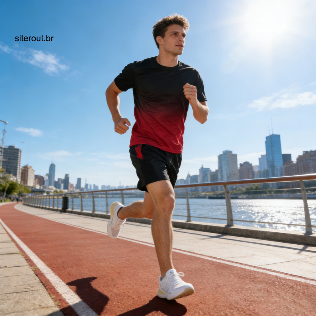 Regular Fit Men Activewear Comfortable Sportswear 2pcs Summer Set – Quick Drying Short Sleeve Crew Neck T-shirt Elasti