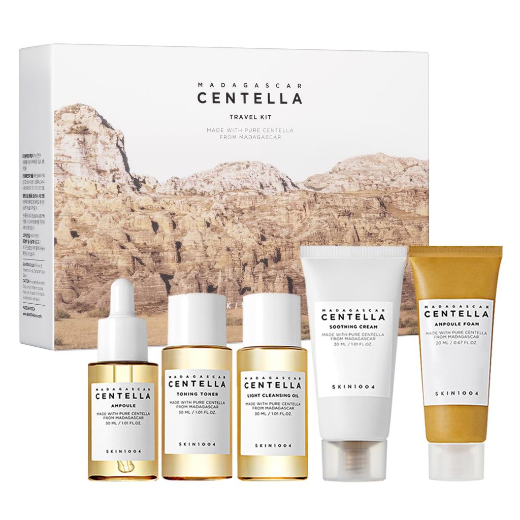 SKIN1004 Centella Travel Kit / Toner, Ampoule Foam, Point Remover, Ampoule, Soothing Cream