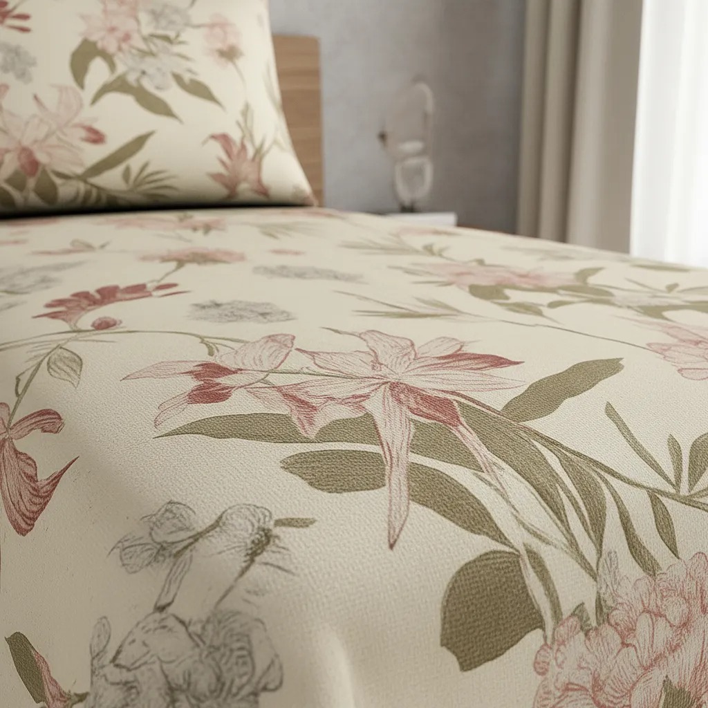 Kit Enxovais Empatia Lençóis Solteiro 3 Peças Algodão  Elástico Macio Estampado Floral