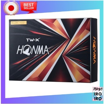 Bolas De Golfe Honma TW-X S 2021 1 Dúzia (12) Branco Amarelo 3 Peças Tour Spin