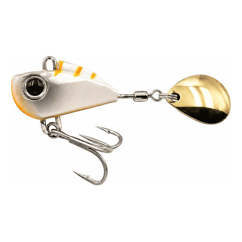 Isca Artificial Yara Little Spin 16g Tucunaré Traíra Dourado 74-branco C/ Laranja