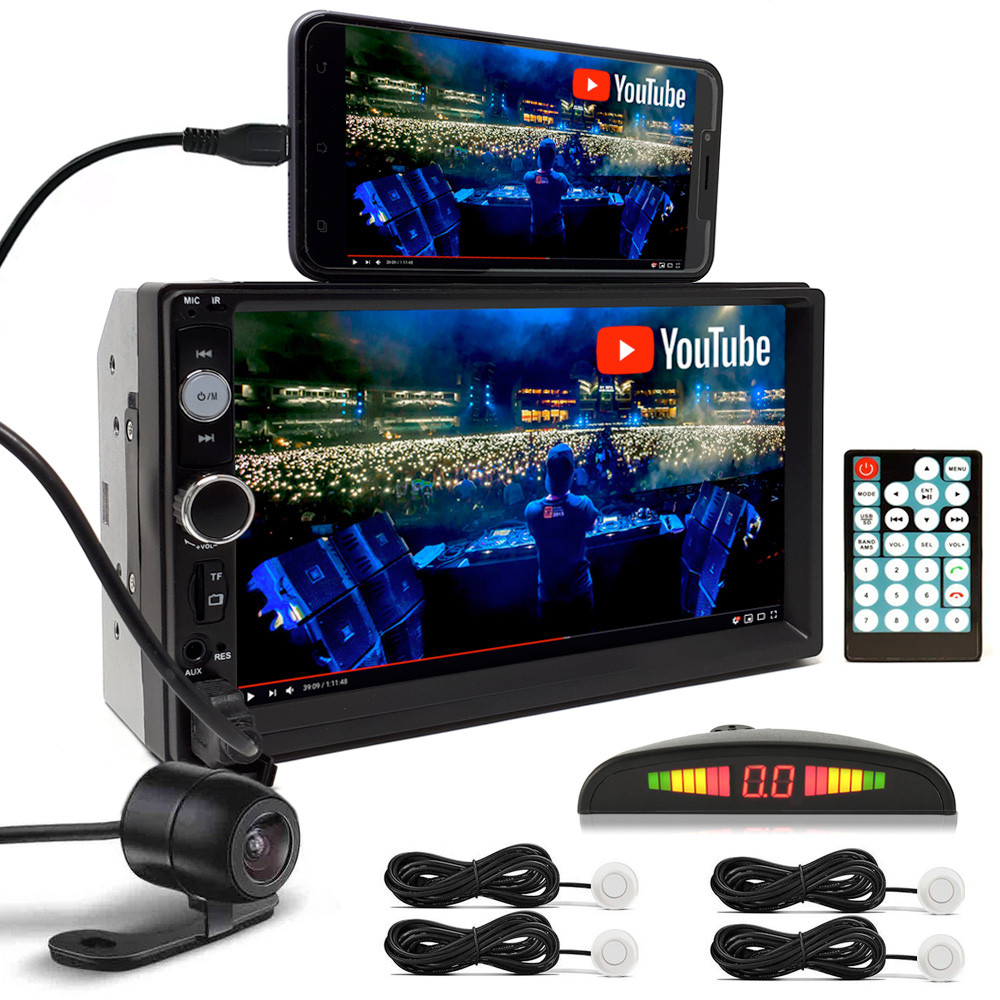 Kit Multimídia MP5 + Câmera Ré + Sensor Ré Branco Spin 2011 2012 2013 2014 Espelhamento