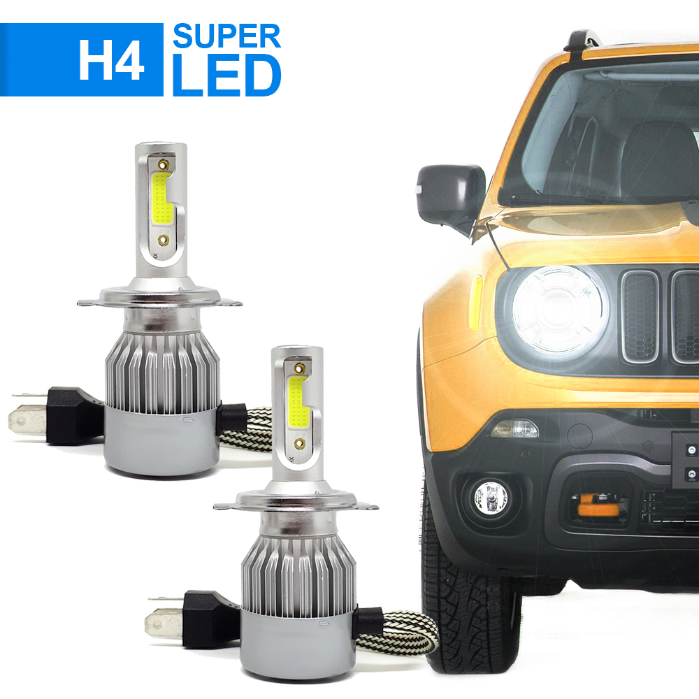 Par Lâmpadas H4 Farol Alto Baixo Spin 2011 2012 2013 2014 Super Led C6 6000k Branco Frio Efeito Xenon
