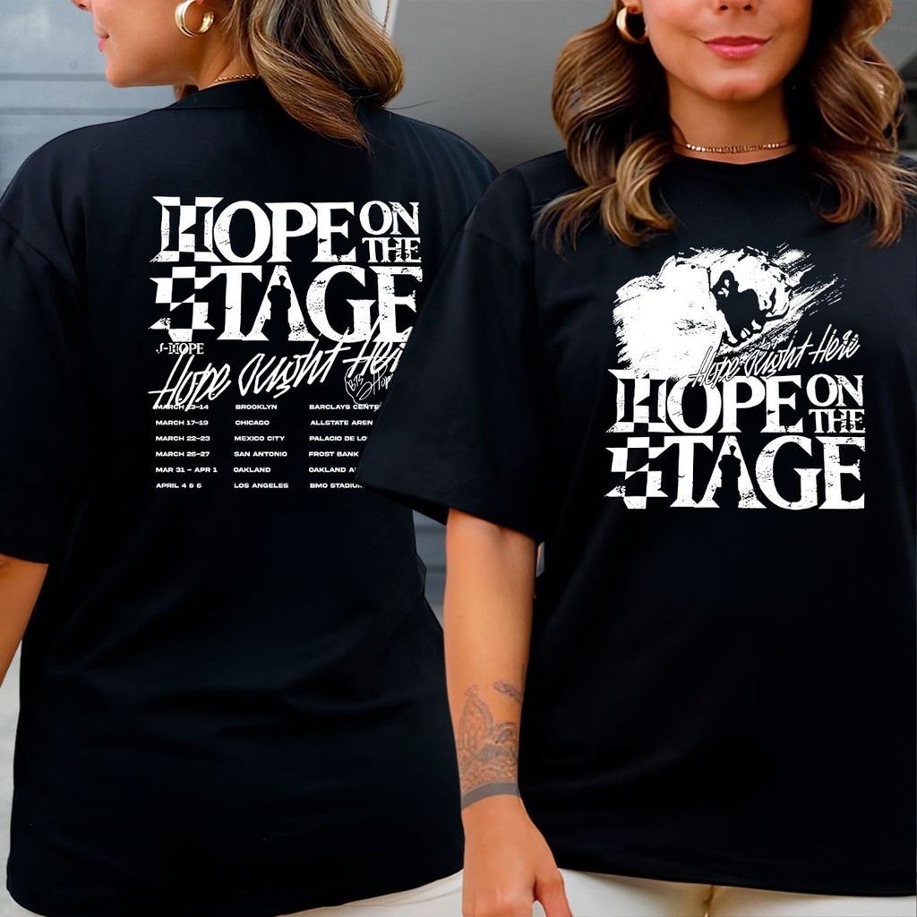 Camisa Unissex J-Hope Kpop Cantor World Tour Show Bts On The Street Army Camiseta 100% Algodão