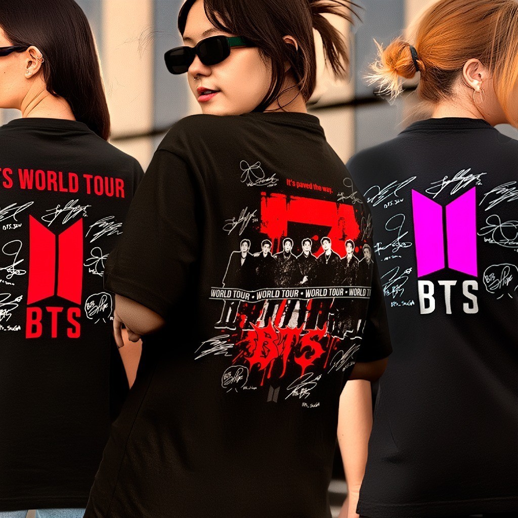 Camiseta BTS Arirang Tour Kpop Army Feminina Masculina Infantil 100% Algodão Premium