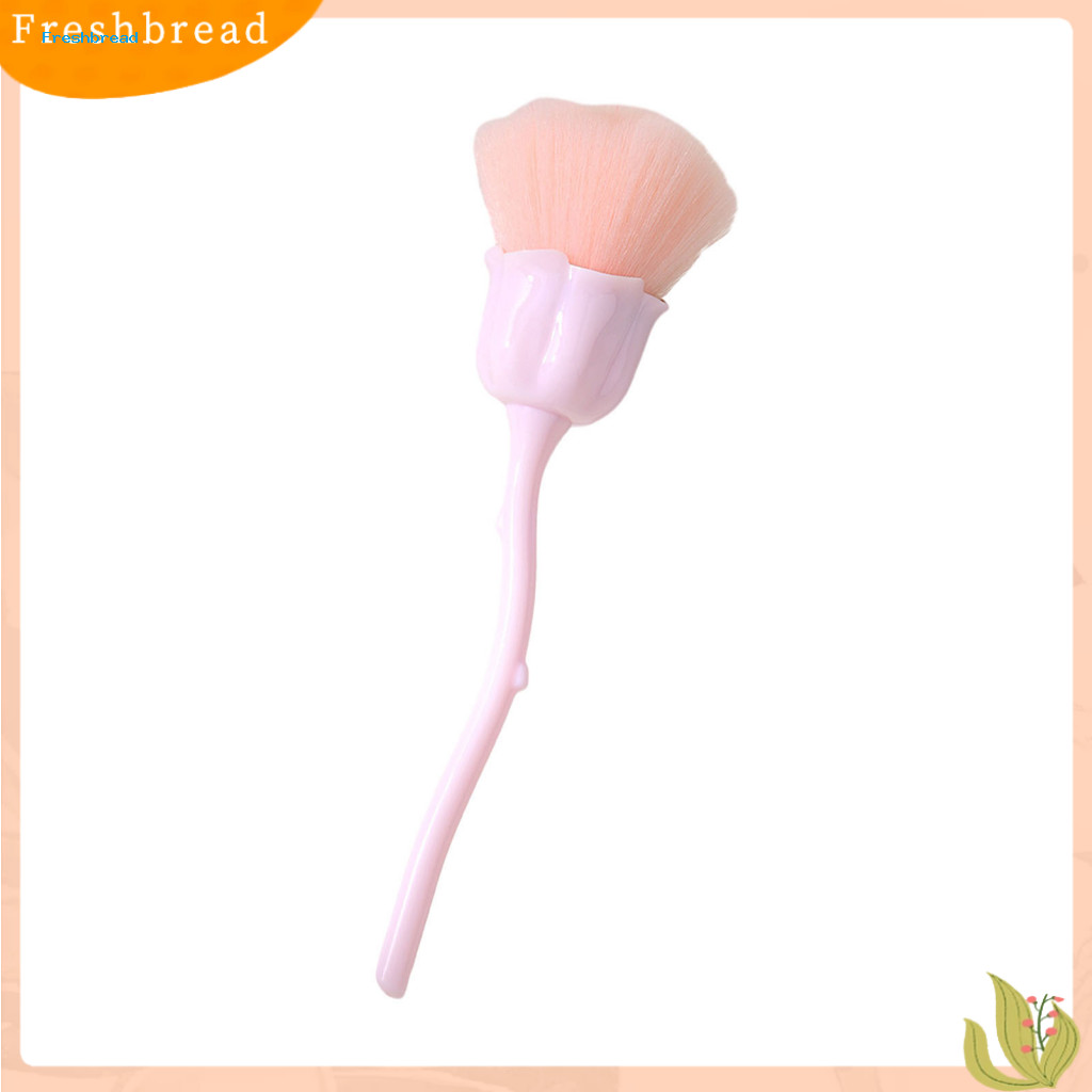 Durable Manicure Tool Rose Flower Shape Nail Art Brush Soft Bristles Comfortable Grip Artificial Fiber Wool Perfect for