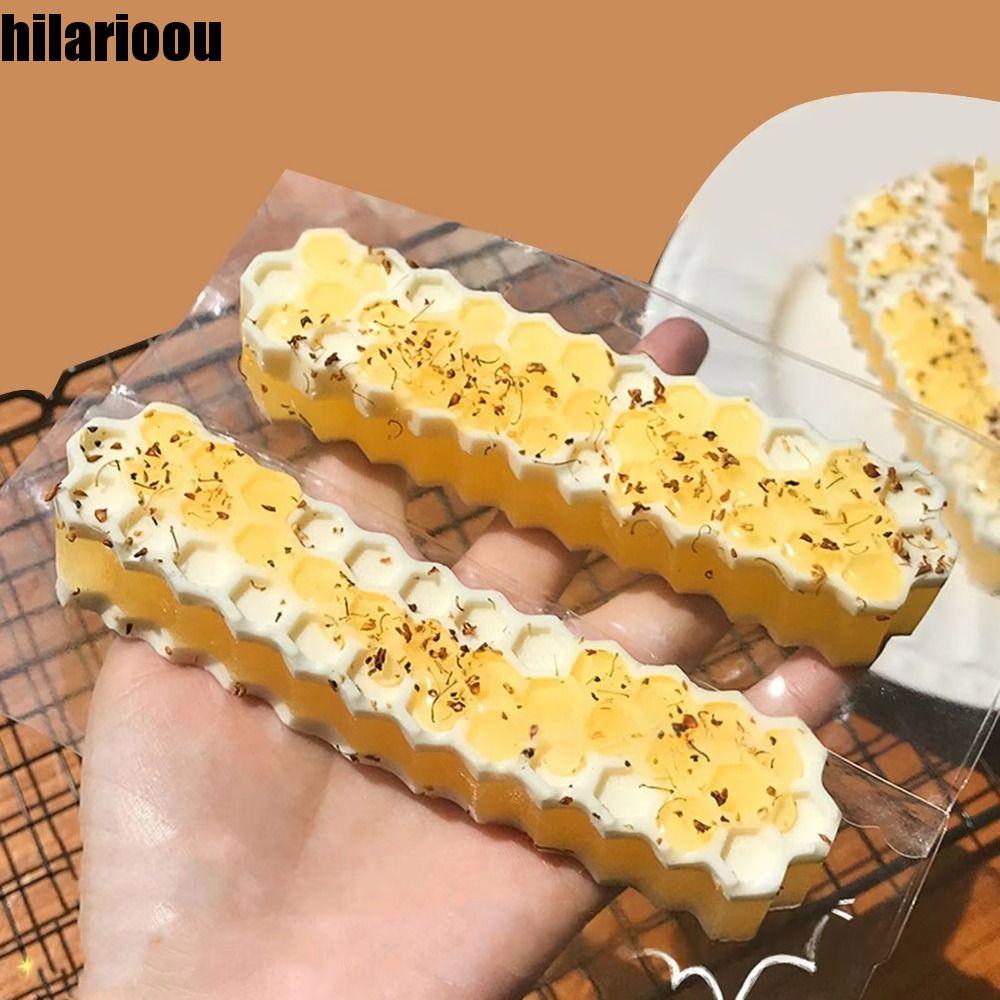 HILARIOOU Honey Bar Squeeze Toy , Soft TPR Hand Relax Honeycomb Pinch Food Shape Sensory Fidget