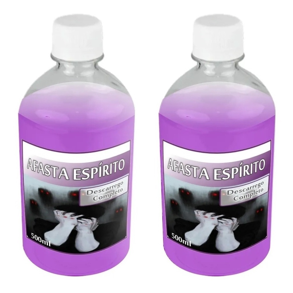 Kit 2 Banhos Afasta Espírito Afasta Mal E Trabalho De Destruição Limpeza Proteção Espiritual 500ml Cada Uso Religioso