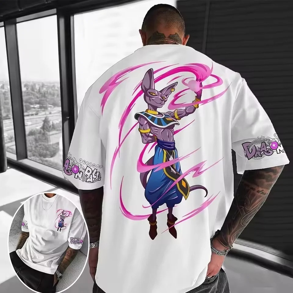 Camiseta Bill Deus da Destruição Draghon Ball Oversized Unissex PP ao G6 Anime Aftersoul
