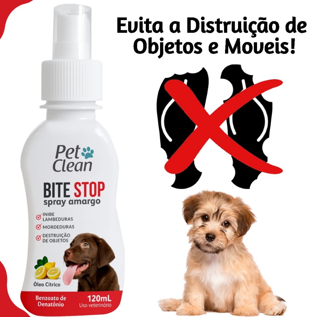 Bite Stop Pet Spray Amargo Adestrador para Cachorro Anti lambida Mordedura Destruição de Objetos