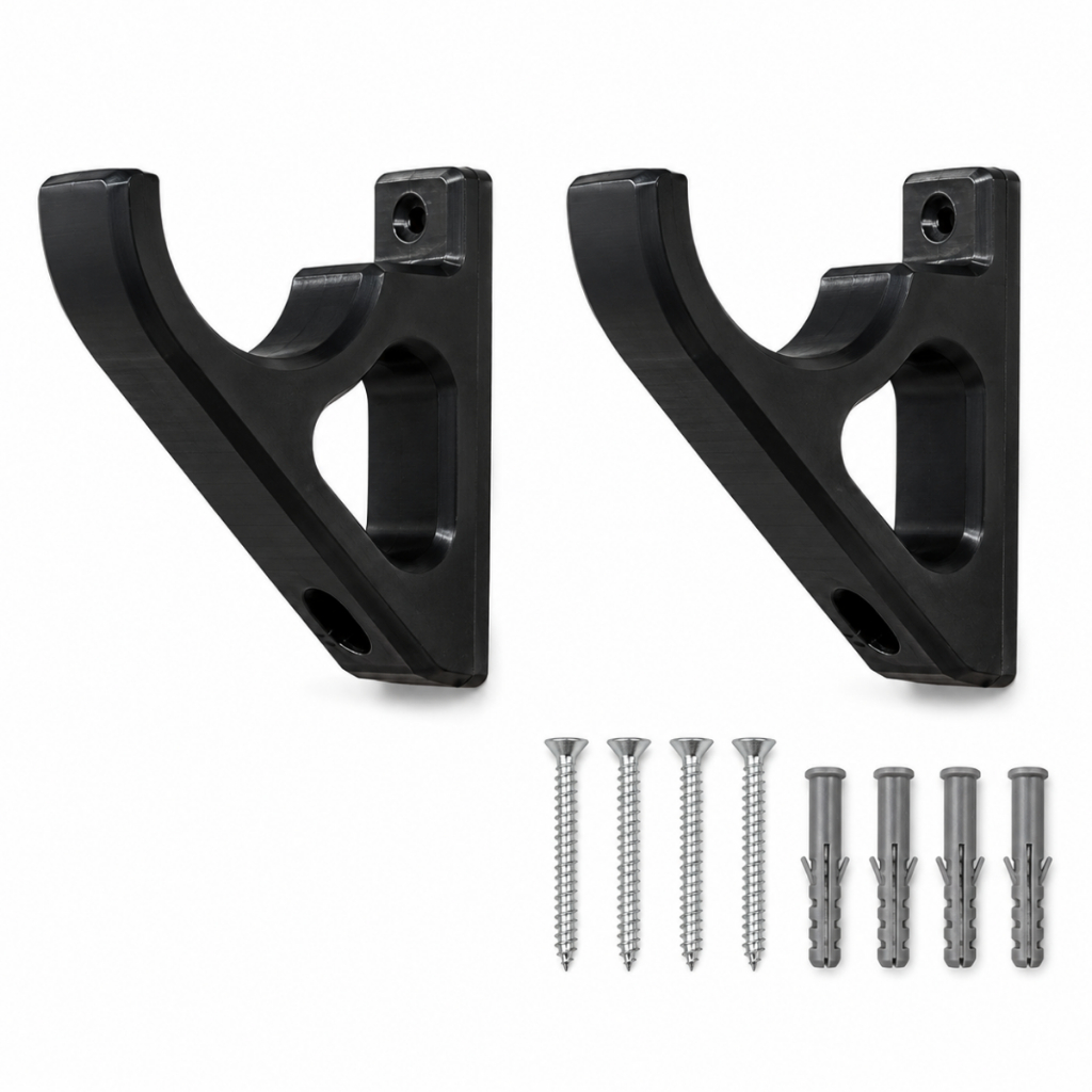 Kit 2 Suportes de Parede Para Rifle Carabina Espingarda Airsoft em ABS Premium Preto