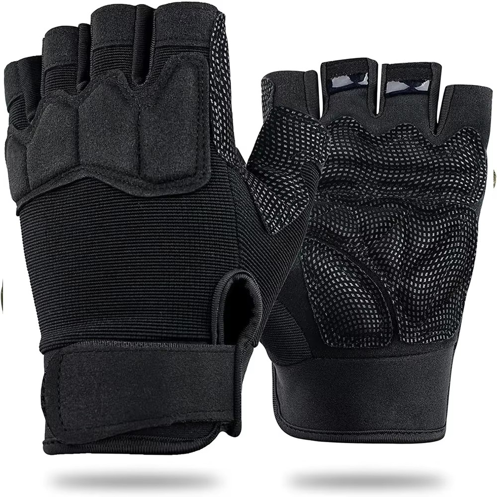 Luvas Táticas Meio Dedo YangChen – Luvas Sem Dedos para Tiro Airsoft, Caça, Caminhada, Ciclismo, Direção de Moto e
