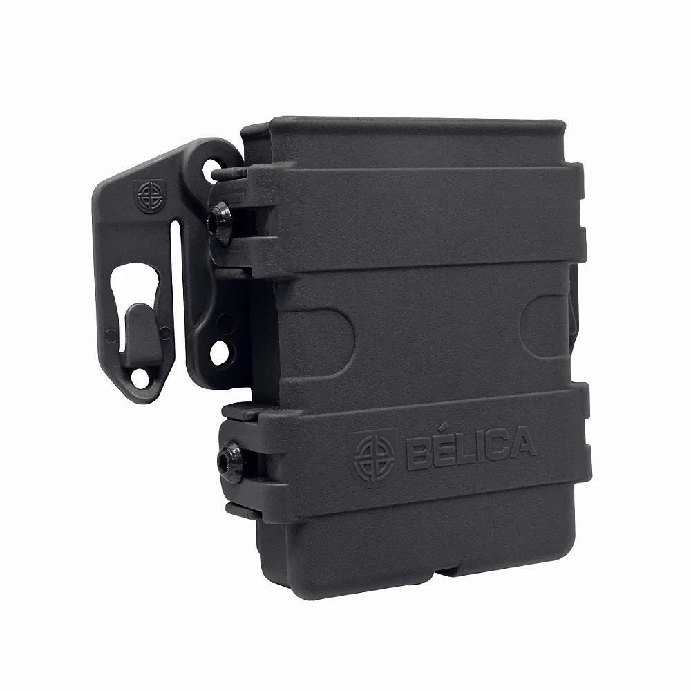 Porta Carregador 5.56 MOLLE Colete Bélica Preto | Porta Magazine Fuzil M4 Airsoft Tático Militar