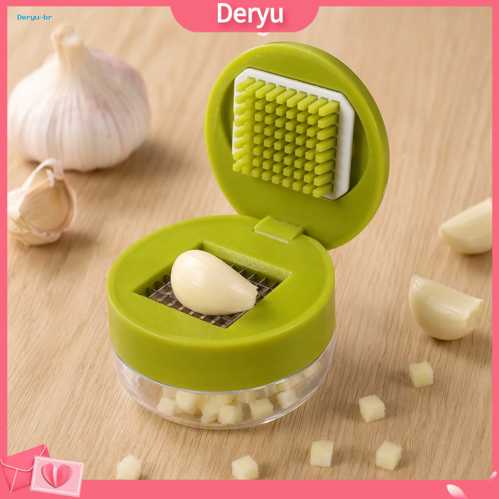 Garlic Press with Storage Container Kitchen Gadget for Prep and Chopper Stainless Steel Blade Mincer for for Southeast