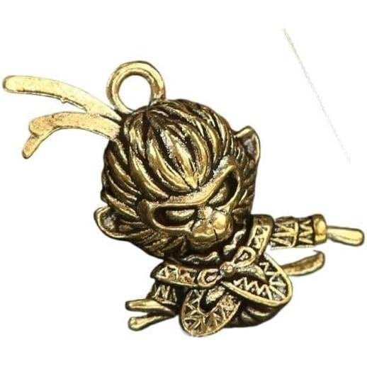 Chaveiro de cabaça Feng Shui com moedas dos cinco imperadores traz boa sorte e riqueza, adequado para bolsas masculinas