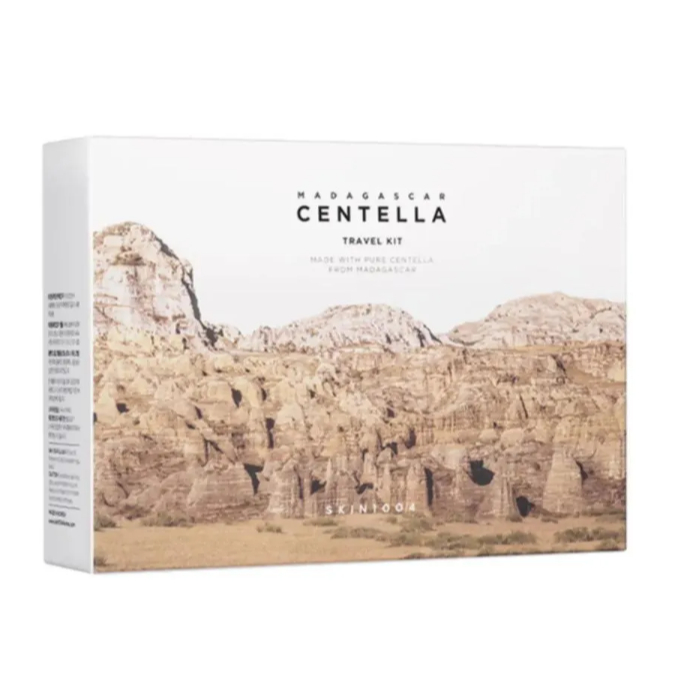 Kit Travel Skin1004 com Madagascar Centella Cleansing Oil 30ml + Espuma de Limpeza 20ml + Tônico 30ml + Ampola 30ml + Cr