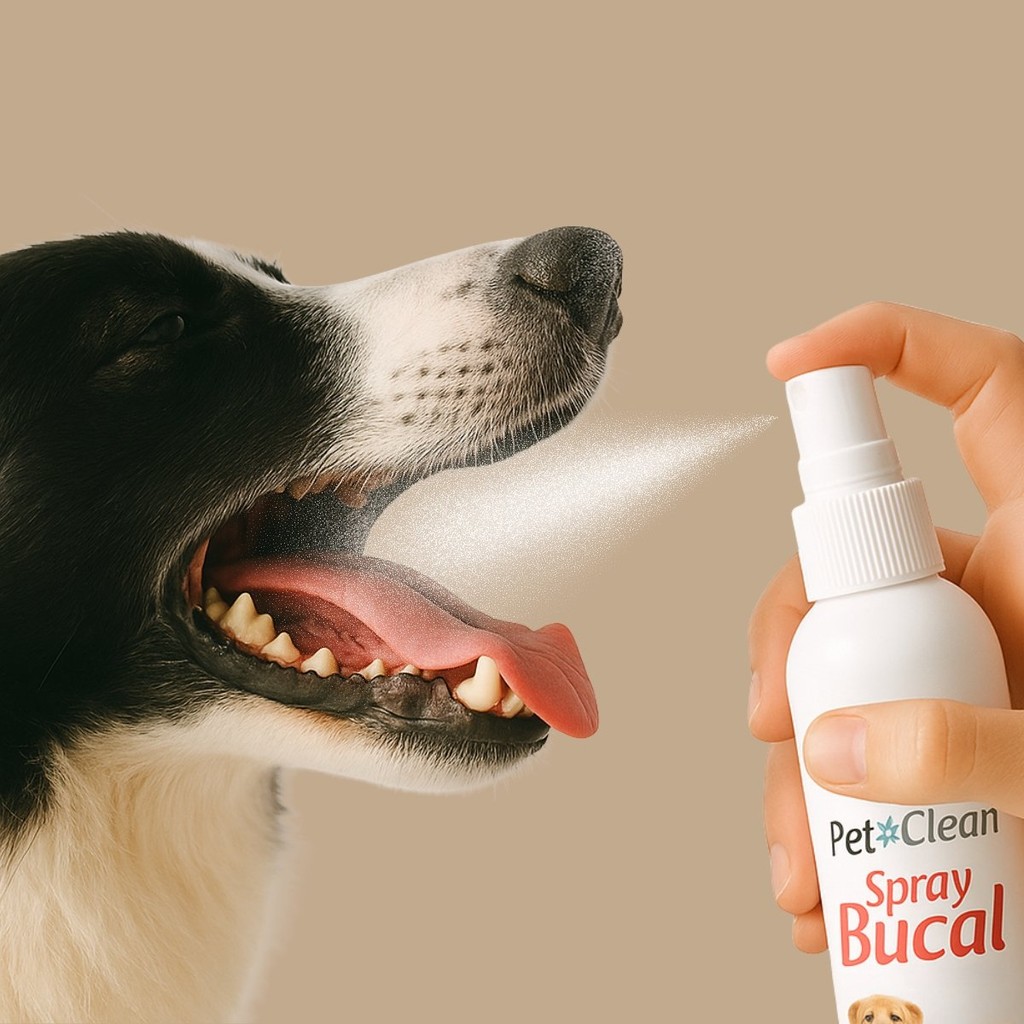Spray Bucal Mau Hálito Para Cachorro Gato 120ml Cuidados Pet Clean Uso Veterinário