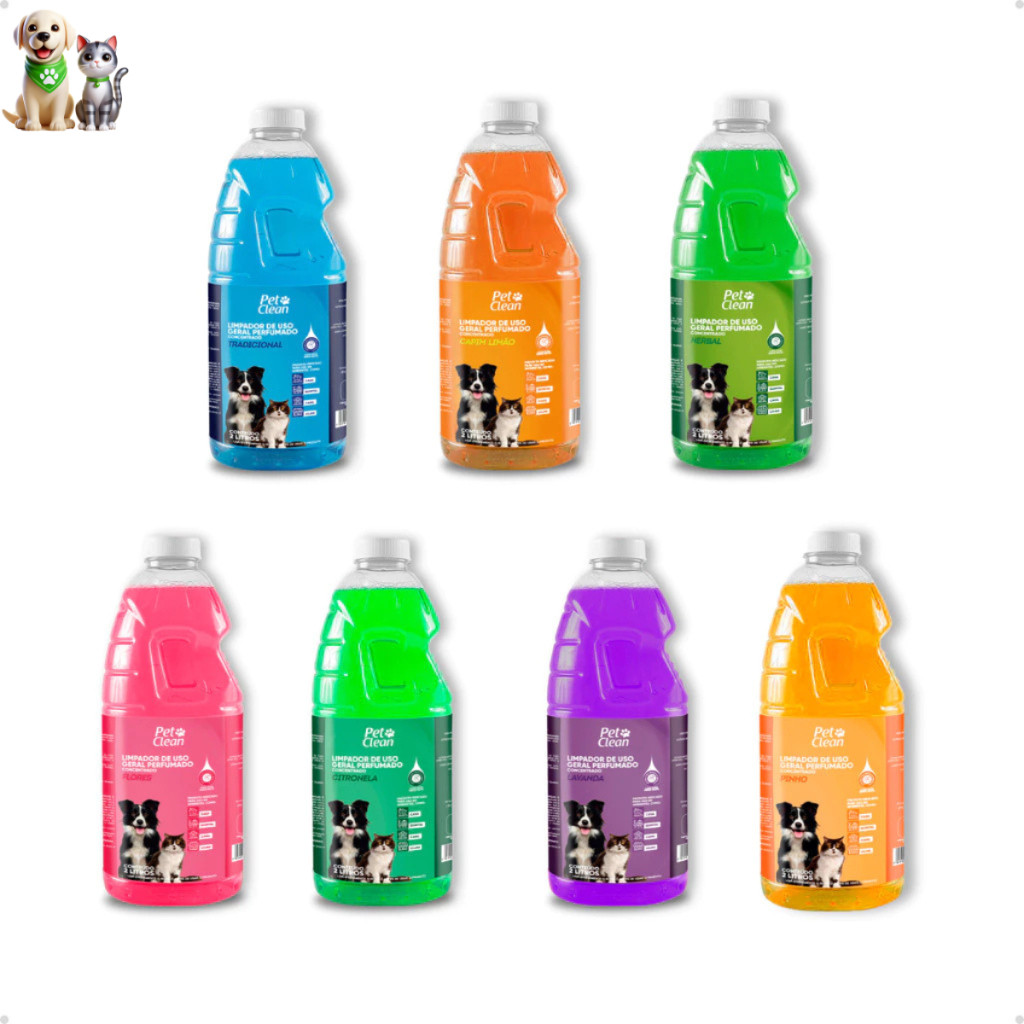 Eliminador de Odor Pet Clean 2L / Neutralizador de Odor Limpador de Uso Geral / Desinfetante