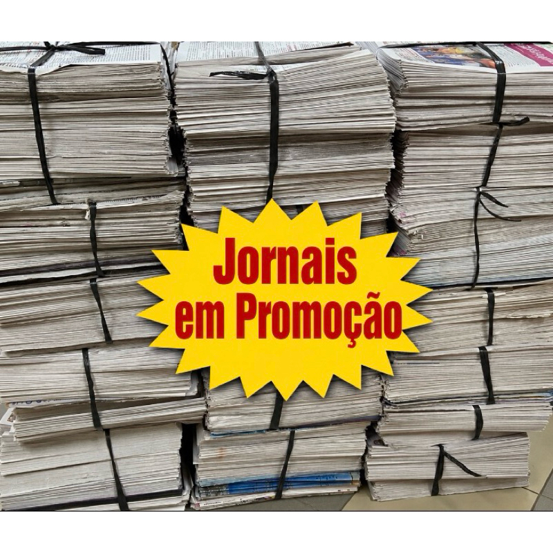 5kg/ 7,5kg/ 10kg JORNAL NOVO LIMPO S/ USO TAM 56 x 32cm DIR. IND. GRÁFICA, PET, Embrulho, Artesanato
