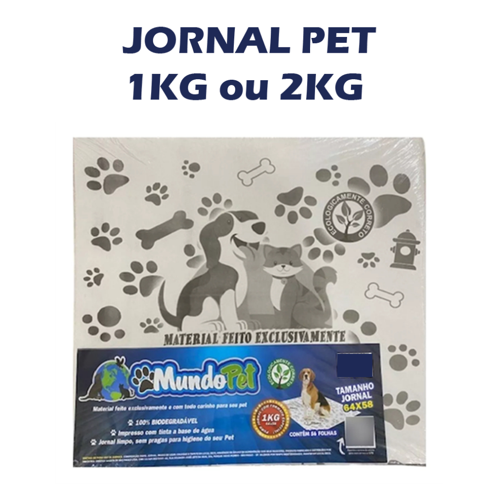 Jornal Pet Multi Uso Novo Limpo para Cães Gatos e Pássaros