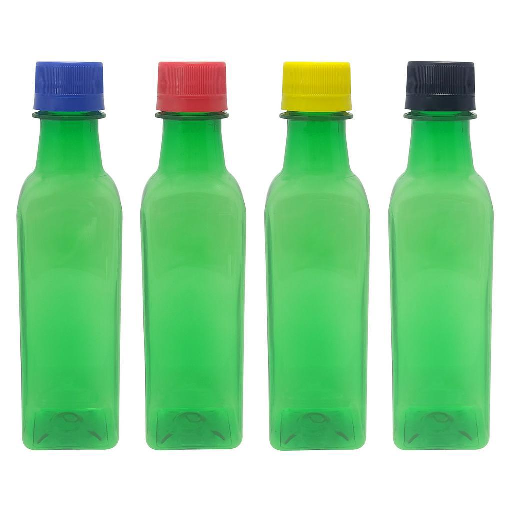 200 Frasco Plástico Verde Pet 250ml Azeite Tampa S Batoque