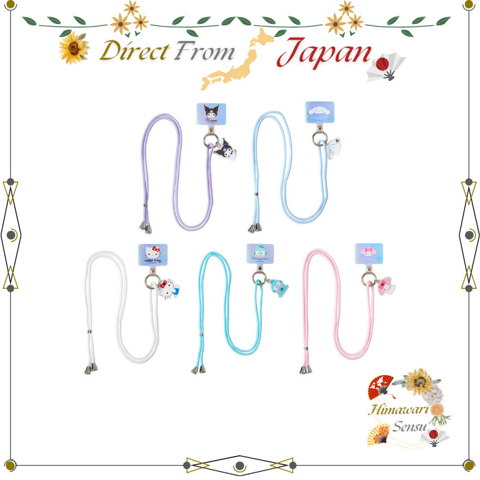 Sanrio Shoulder Strap for Phone Crossbody Kuromi Cinnamoroll Hello Kitty【 Direct from Japan 】