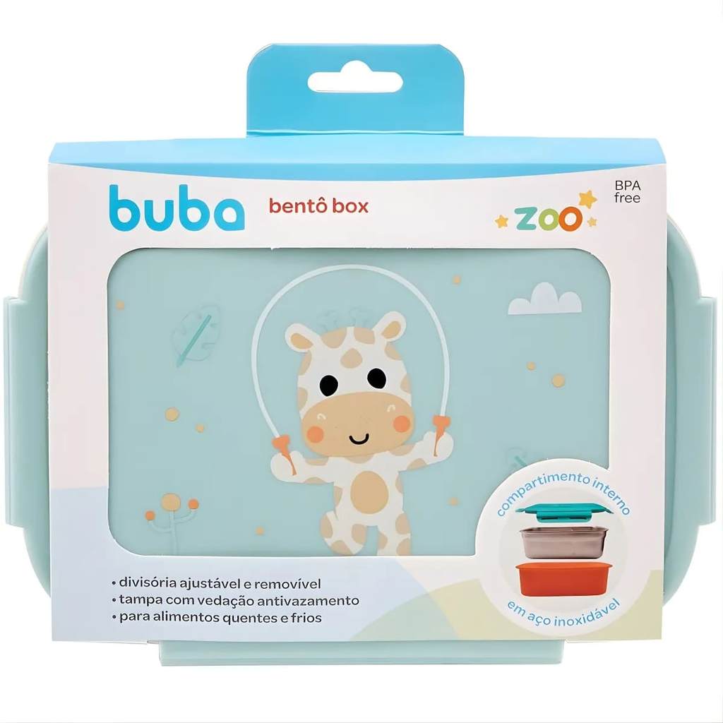 Lancheira Bento Box Buba Zoo Girafa 600ml - Buba RS