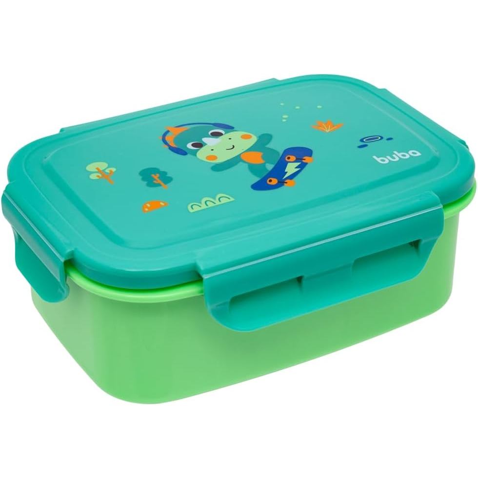 Lancheira Bento Box Inox Zoo Dino 600ml - Buba