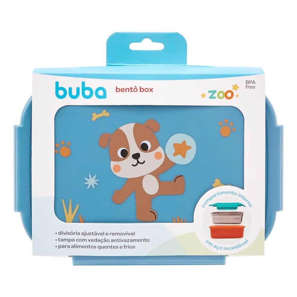 Lancheira Bento Box Buba Zoo Cachorro 600ml - Buba