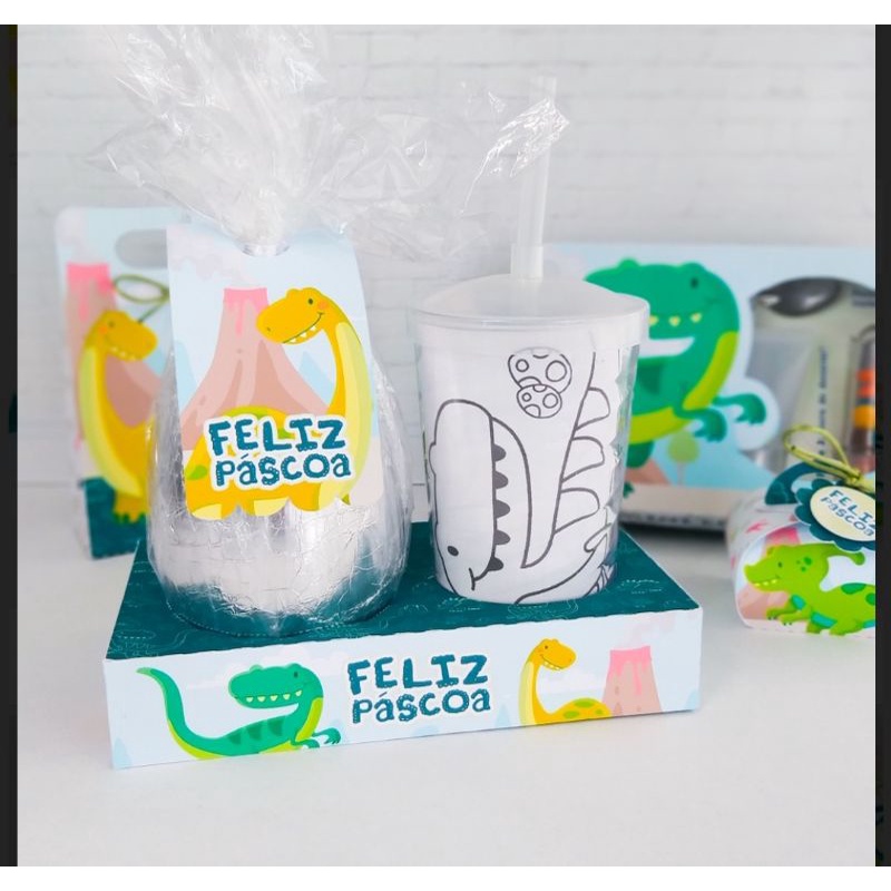CAIXA BASE OVO+COPO 600ml+ TAG+DESENHO 3 UNIDADES