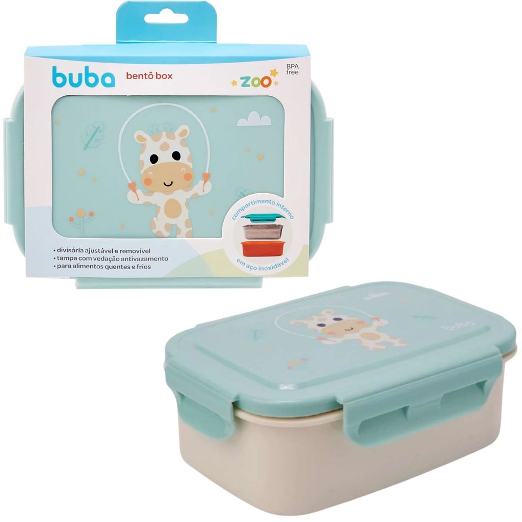 Bentô Box 600ml Aço Inox Buba Zoo Girafa 22179 Buba