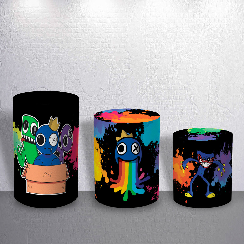 Trio Cilindro com Capas Game Friends Menino Jogo Rain Decoração Infantil Criativa e Alegre