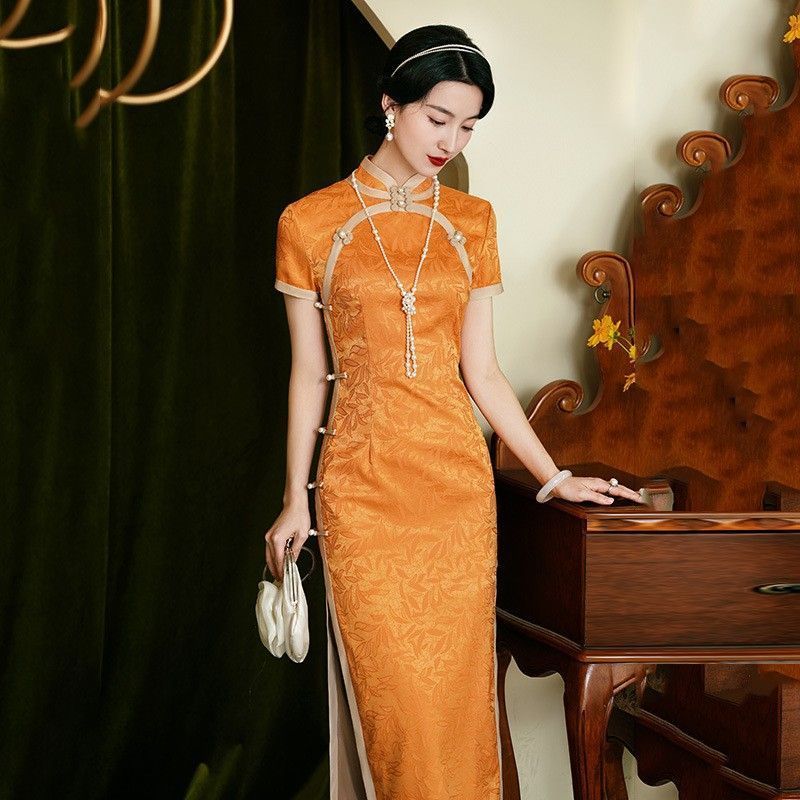 Improved New Long Cheongsam 2026 High-end Young Shanghai Retro Style Chinese National Style Fashion Dress Novo Cheongsam