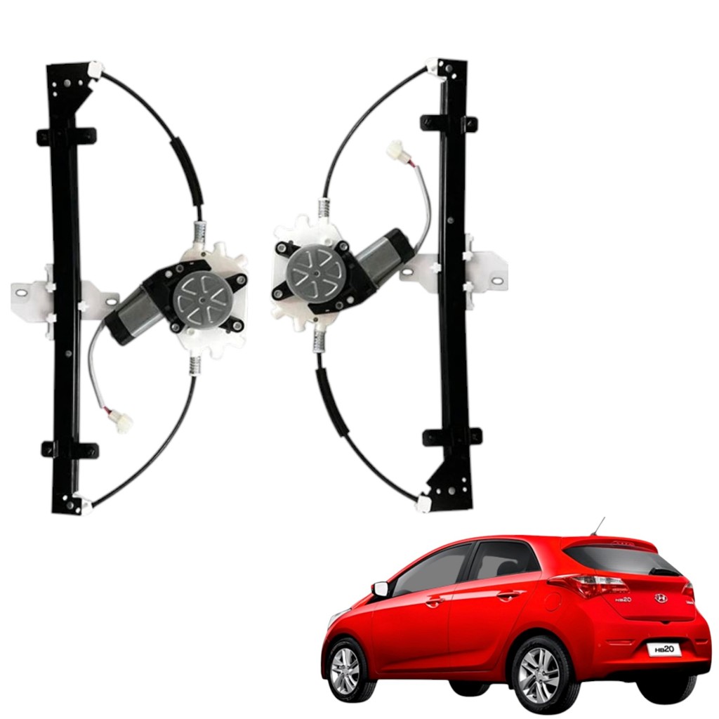 Máquina Elevador Regulador  Vidro Elétrico Traseiro C/Motor Hb20 2012 Até 2019