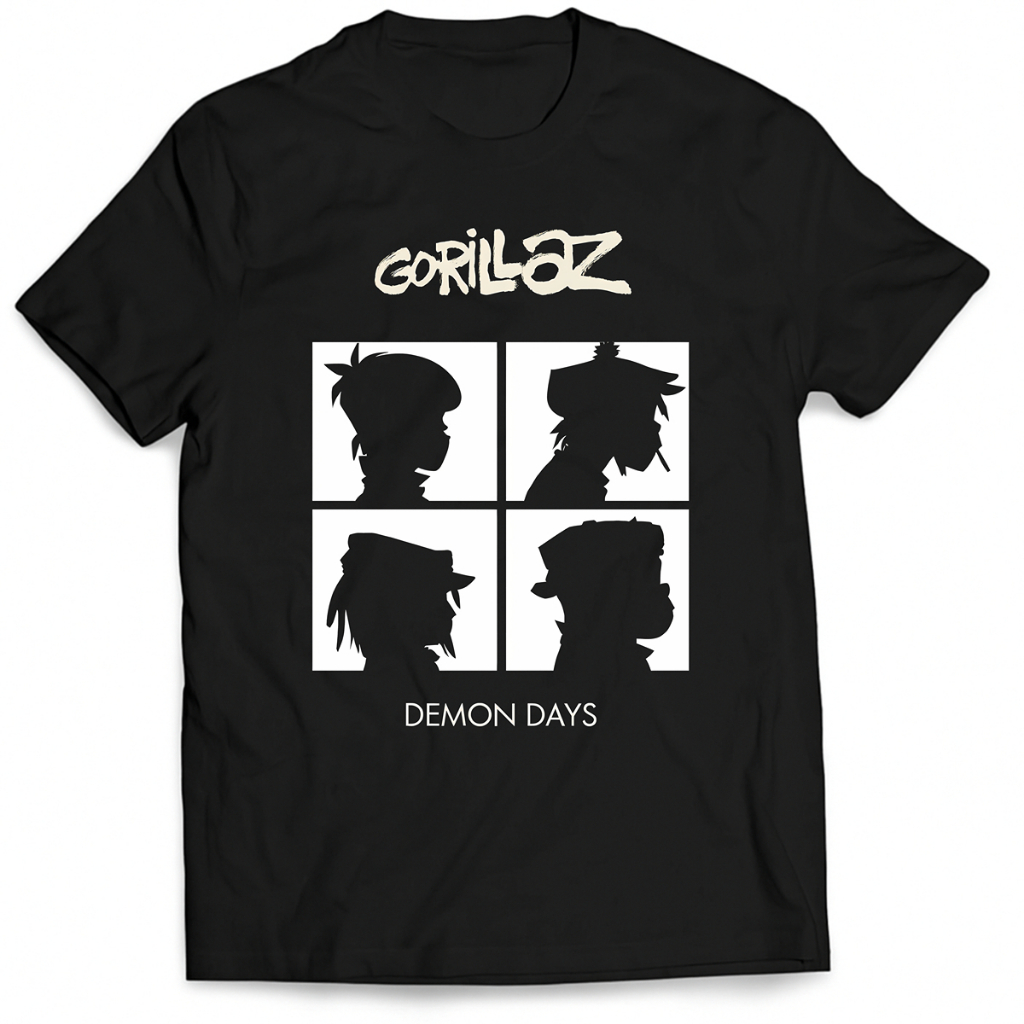 Camiseta Banda Gorillaz 100% Algodão Tamanho Unissex