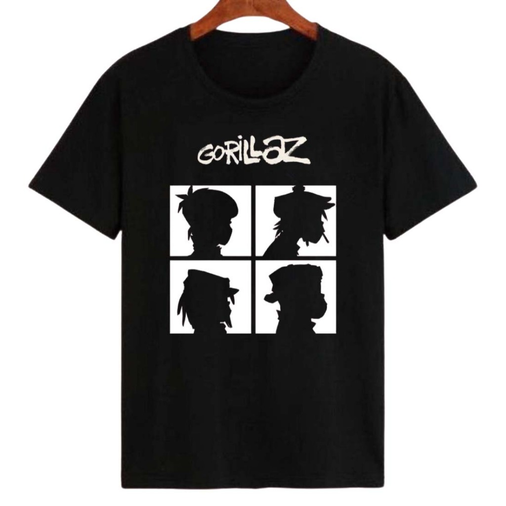 Camiseta camisa 100% algodão Banda Gorillaz Unisex T-Shirt: Demon Days (Black)