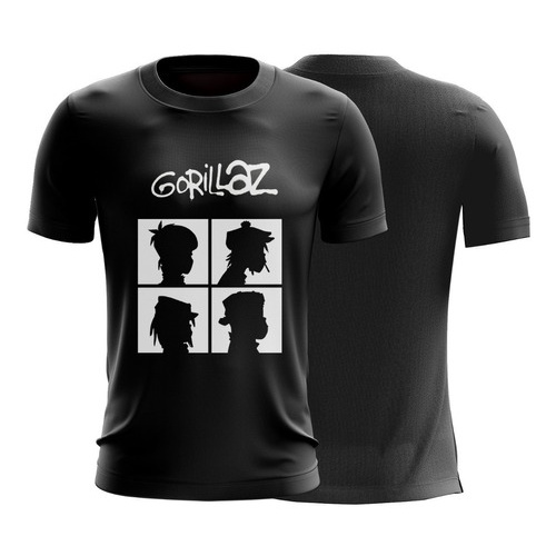 Blusa Camiseta Silhueta Gorillaz Banda Alternativo G2232
