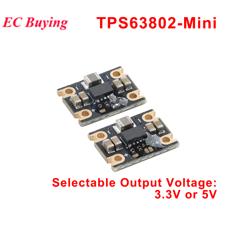 5pcs/1pc TPS63802 Mini Módulo Conversor Buck Boost 3.3V 5V Saída 2A Bateria De Lítio Fonte De Alimentação USB