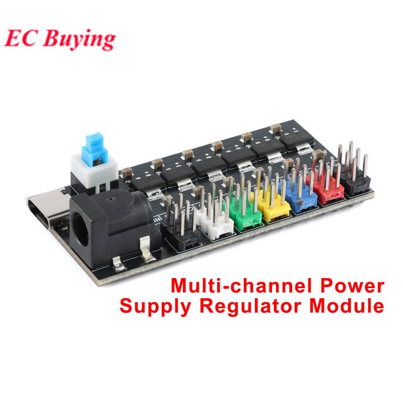 5pcs/1pc AMS1117 Módulo Regulador De Energia Tipo-C Entrada DC 1.2V 1.5V 3.3V 5V Saída Multi Tensão