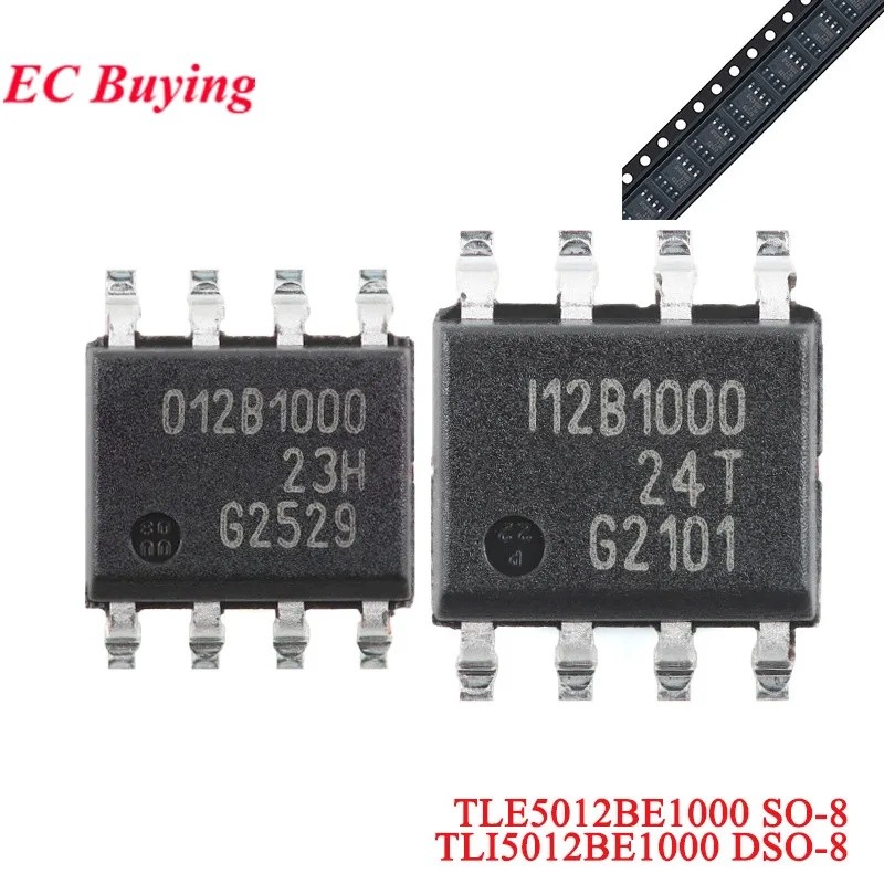 5pcs/1pc TLE5012BE1000 012B1000 TLE5012B TLI5012BE1000 12B1000 TLI5012B SO-8 Sensor De Ângulo Magnético Medição Direção