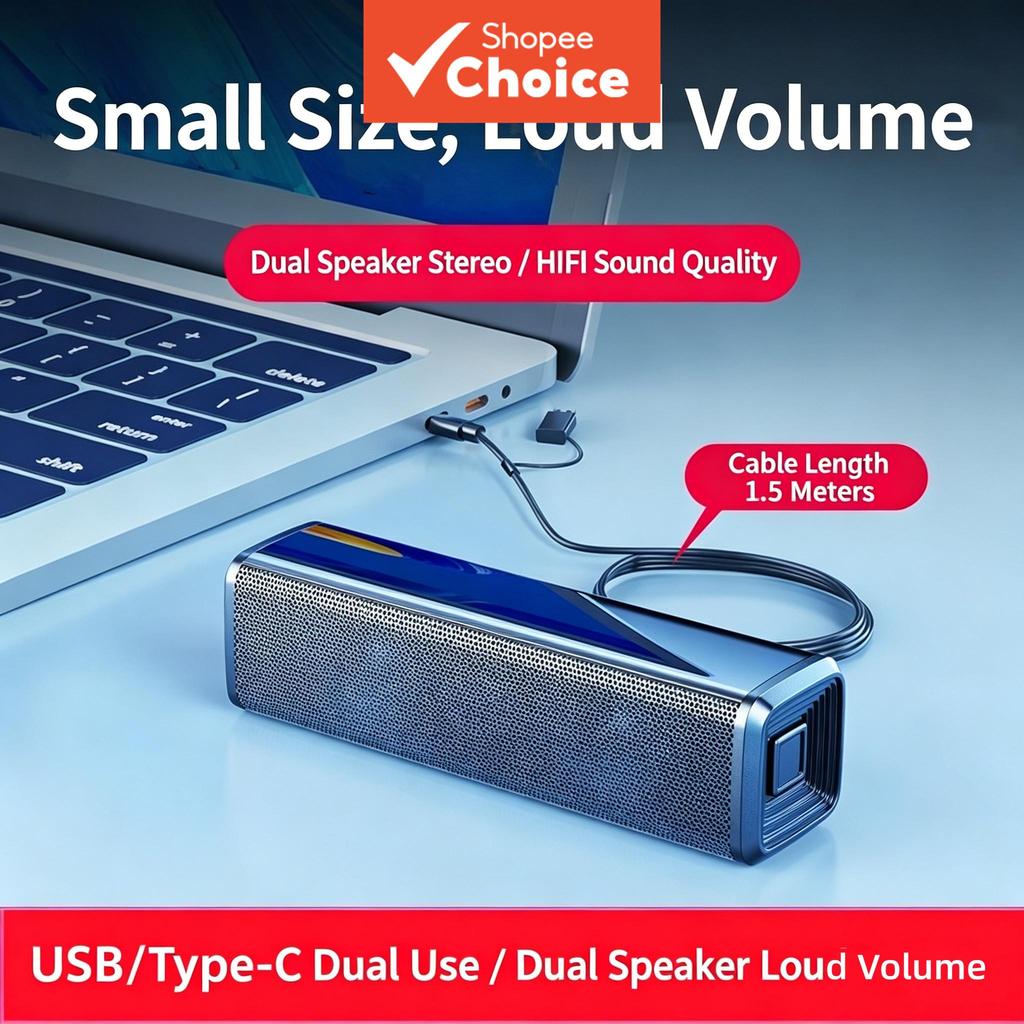 SADA Computador Bluetooth Alto-Falante Desktop Soundbar Notebook Volume De Alta Qualidade