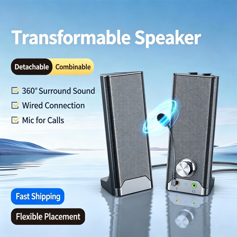 SADA Alto-Falante Para Computador Desktop Boombox Notebook Doméstico Duplo Subwoofer Bluetooth