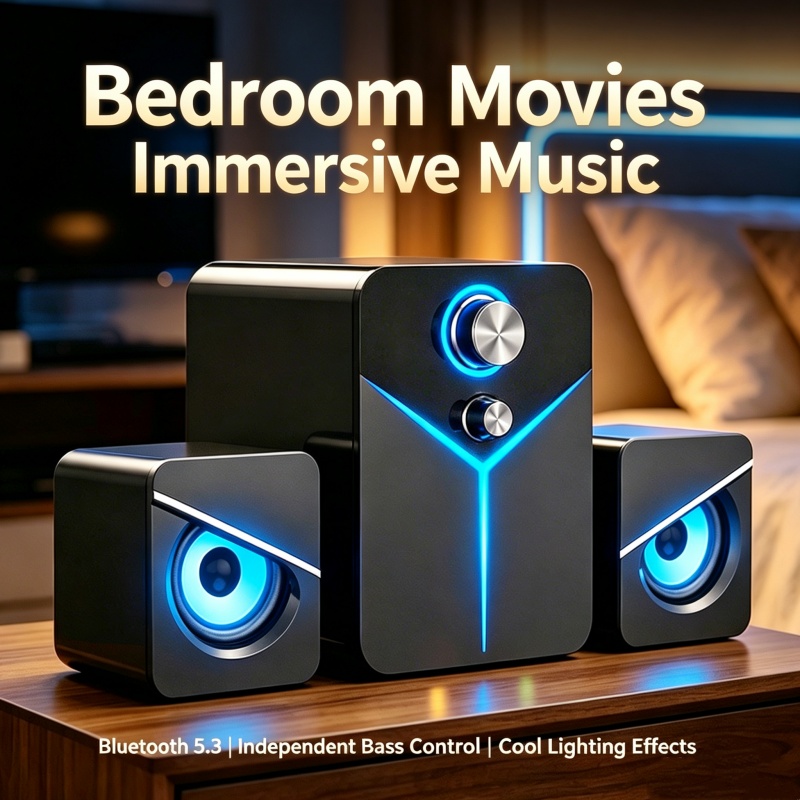 SADA Computador Bluetooth Alto-Falante Desktop Boombox Notebook Três Alta Qualidade De Som