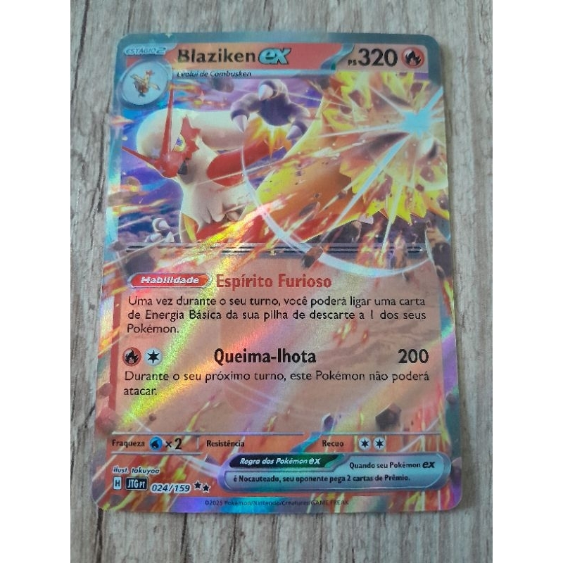 Carta Pokemon Ultra Rara Blaziken EX Amigos de Jornada Original NM